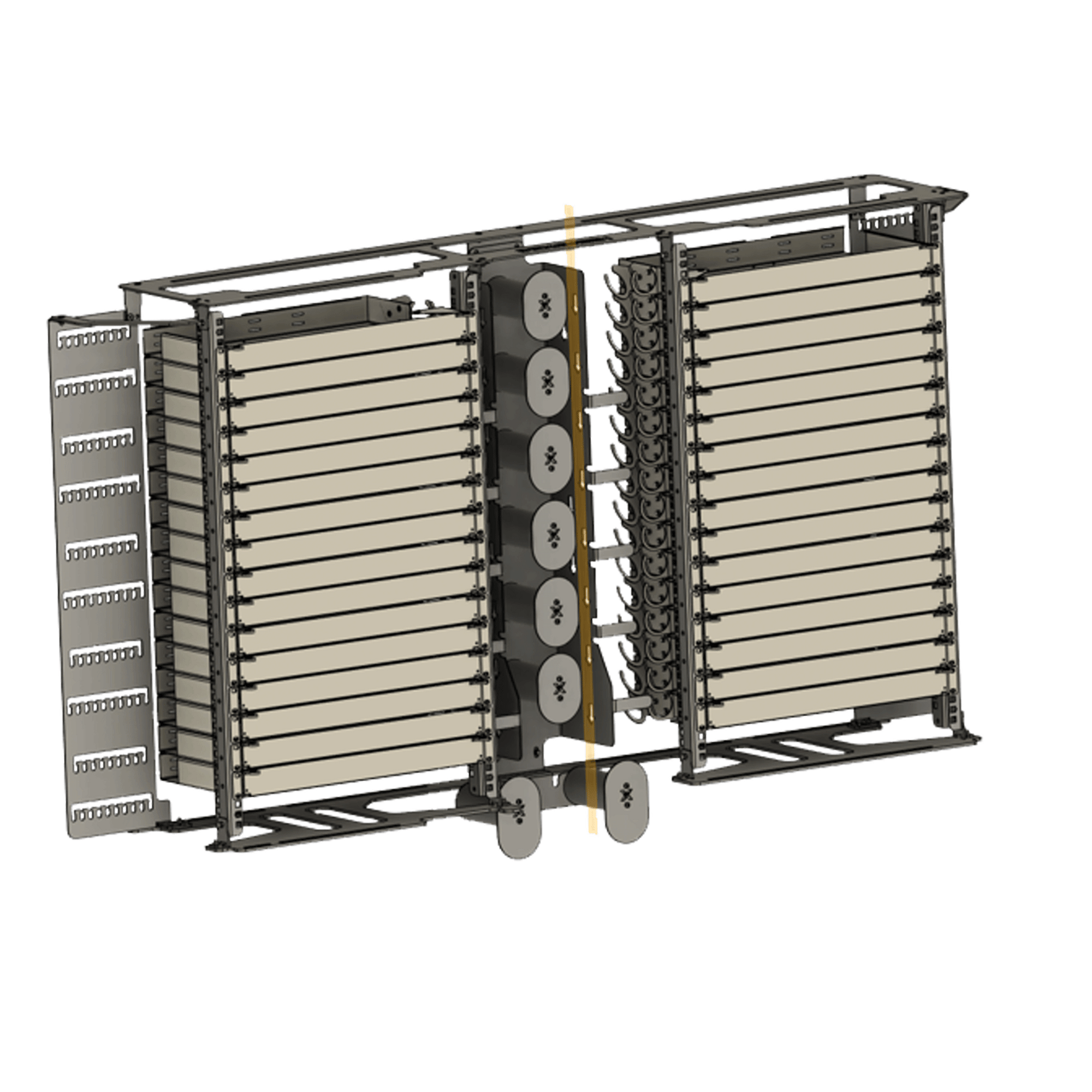 42RU Fibre Management Rack - DexGreen