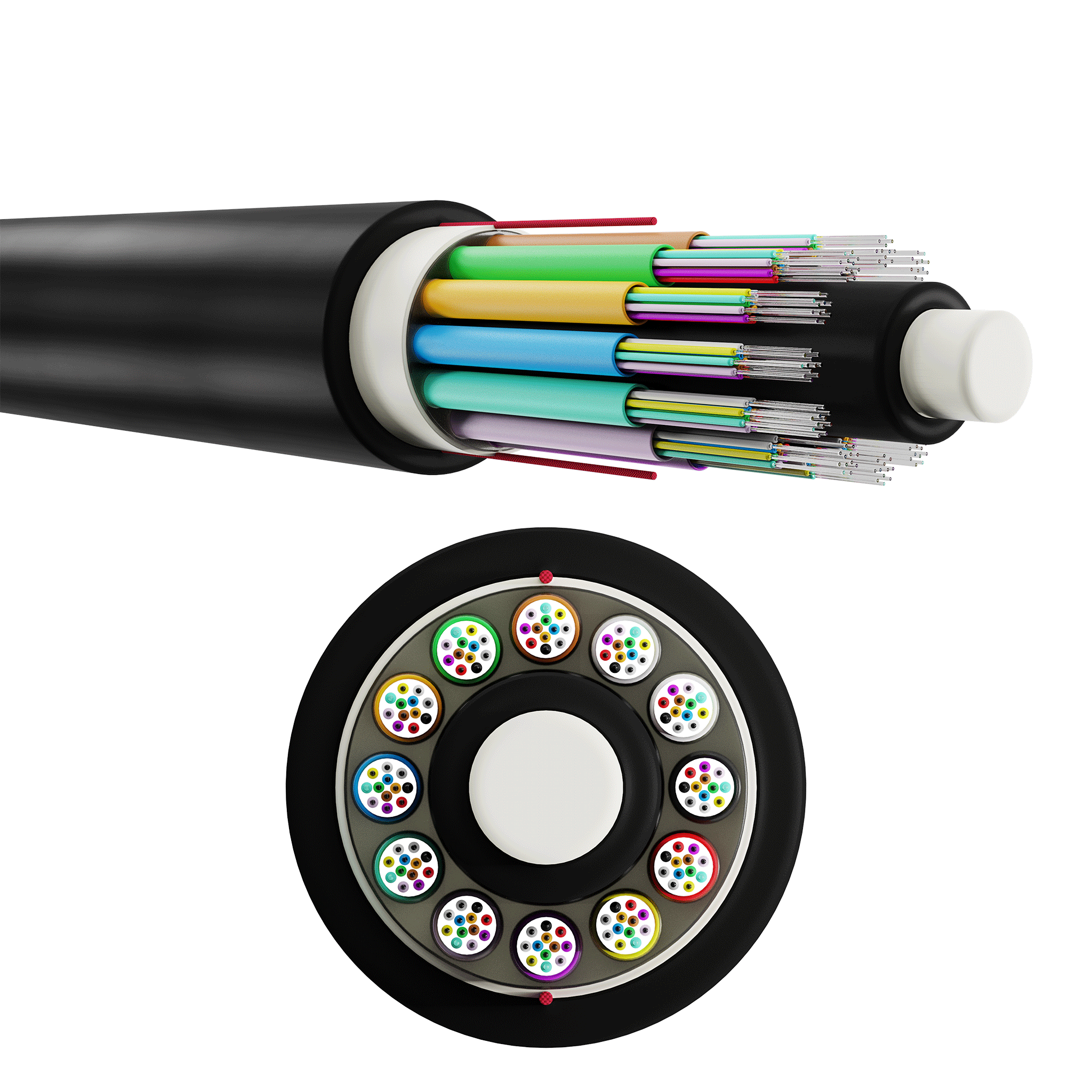 Multcore Cable Pulling Fibre Cable - Multicore 144f - DexGreen