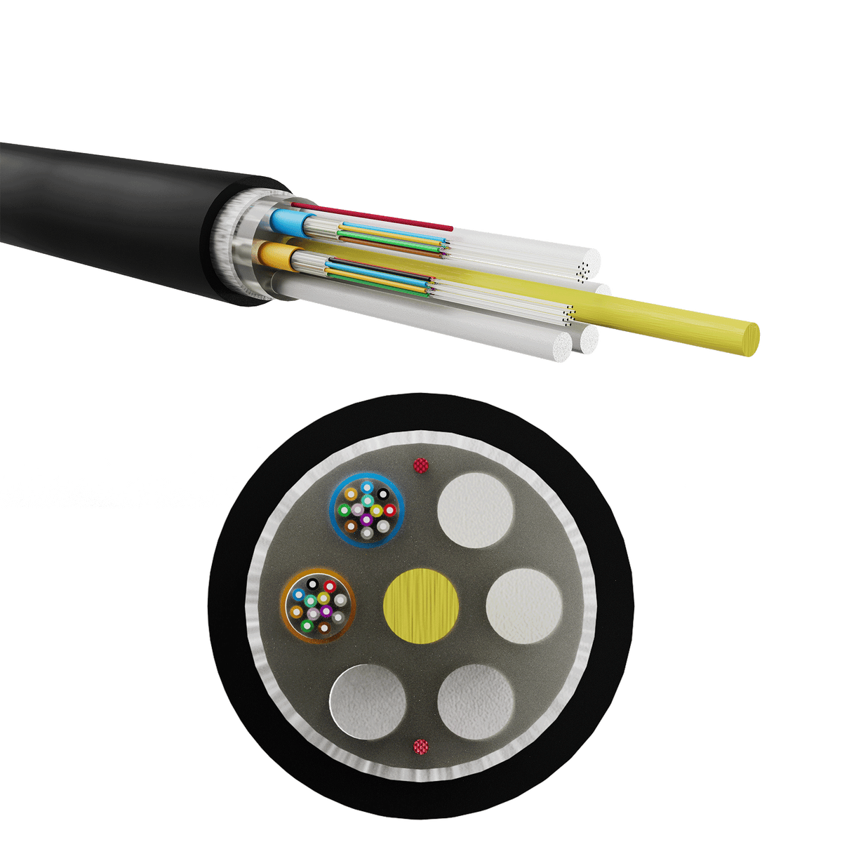 Pulling Fibre Cable - Multicore 24f - DexGreen