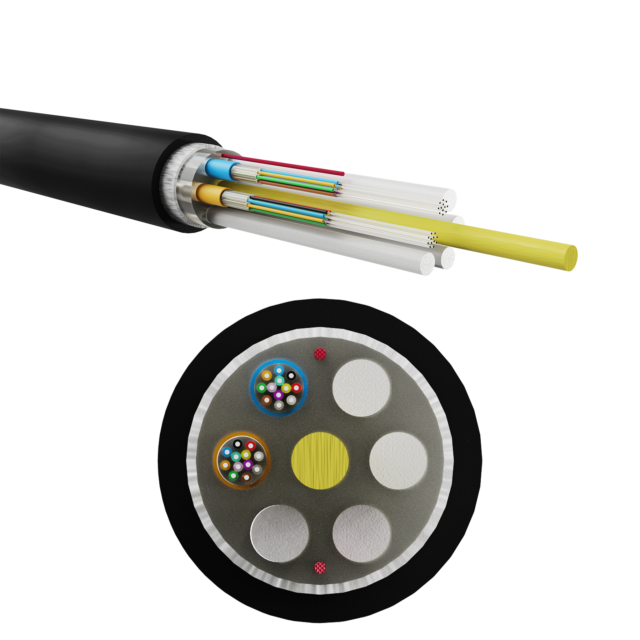 Multcore Cable Pulling Fibre Cable - Multicore 48f - DexGreen