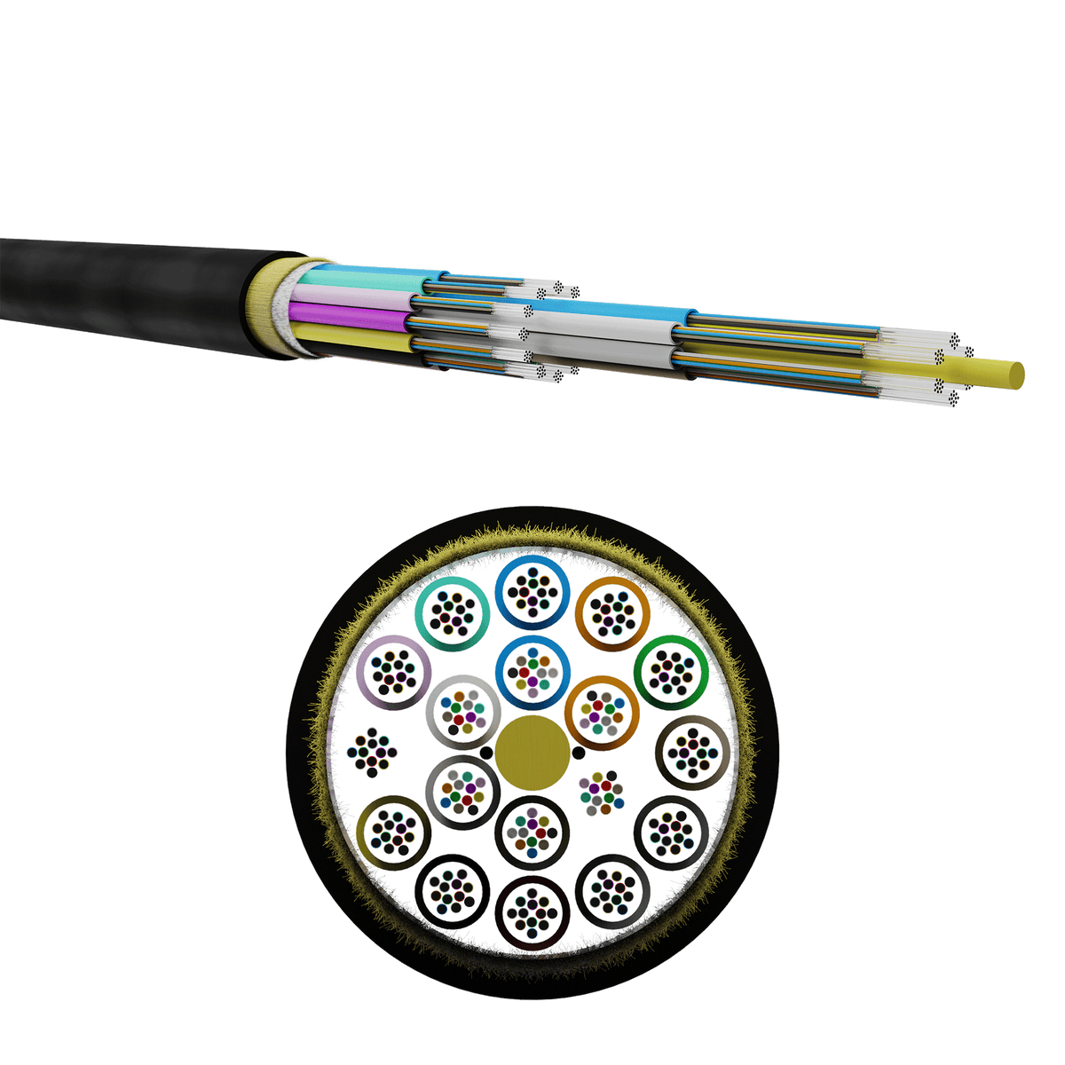 Pulling Fibre Cable - Multicore 432f