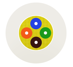4F 4.8mm Internal External Lead in Cable